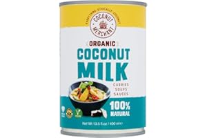 Coconut Merchant Organic Coconut Milk, 400ml x6 cans | for Curries, Soups, Sauces, Smoothies and Drinks | Vegan| Ethically Sourced | Drink It, Add it, Stir it | 400ml x6