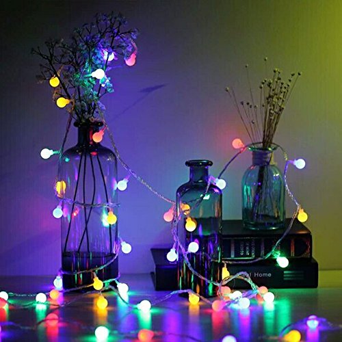 B-right® 40 LEDs Globe Lichterkette, LED lichterkette bunt, Globe String Licht Sternenlicht, Innen- und Außen Deko Glühbirne, Weihnachtsbeleuchtung für Weihnachten / Hochzeit / Party/Weihnachtsbaum. - 5