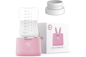 MyBambini's Bottle Warmer Pro™ and Adapter for DrBrown's Wide Neck, Suavinex (Pink)