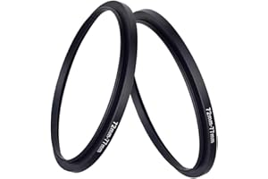 Anillo escalonado de 72 mm a 77 mm (lente de 72 mm a filtro de 77 mm, capucha, convertidor de lente y otros accesorios) (2 paquetes), anillo adaptador de filtro de lente de cámara aerometal Fire Rock
