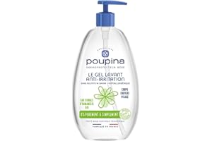 POUPINA Gel Lavant Bébé, Sans Sulfate et Sans Savon, Hypoallergénique, Corps, Cheveux et Visage (485ml)