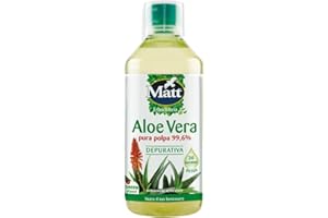 Matt, Aloe Vera Pura, Aloe Vera da Bere, Succo Depurativo con Polpa, Azione Depurativa e Lenitiva, Favorisce il Benessere del Sistema Digerente, Integratore Alimentare Senza Glutine, 1 L