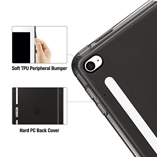 iPad Pro 12.9 (2015 Moell) Hülle, ESR® Auto Schlaf/Aufwachenen Funktion PU Ledertasche mit Translucent Rücken Abdeckung (Silikon Rahmen + Hart PC Zurück) mit Kühlloch Schutzhülle für iPad Pro 12.9 (Schwarz) - 7