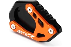 Mokiton Motorcycle Side Stand Extension Kickstand Plate Compatible With KTM 690 SMC R 2019-2023 | Foot Pad Support 690 SMC-R 690 SMCR Accessories (orange-1)