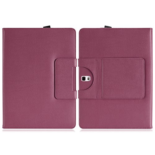 MoKo Abnehmbare Wireless Bluetooth Tastatur Drahtlose QWERTY Keyboard mit PU Leder Tasche Schutzhülle Ledertasche Lederhülle Hülle Case für Samsung Galaxy Tab S 10.5-Zoll Tablet,Lila - 2