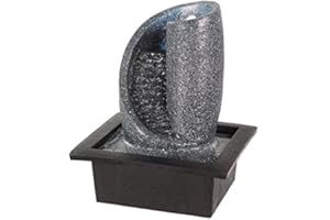 DIRECT GLOBAL TRADING Stone Spiral LED Lit Tabletop Indoor Water Feature