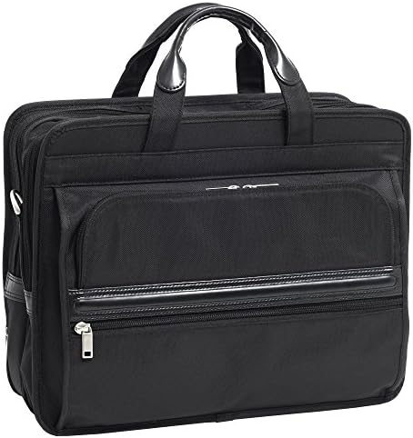 McKleinMcKleinUSA Elston 56485 Black Nylon Double Compartment Laptop Case