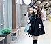 Gaorui Women Fashion Cape Bat wing Poncho Cloak Woolen Coat Top Black cappa Jacket