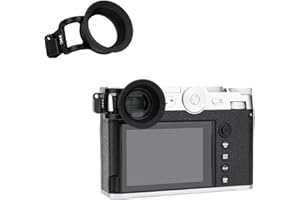 JJC Round Soft Silicon Eyecup Camera, Viewfinder Compatible with Fujifilm GFX100RF Camera, Viewfinder Eyepiece Adaptation Camera Eye Sensor & Diopter Adjustment Dial (Easy installed with Eyelet) Black