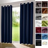 ikea vorhang dunkelblau GESUND WOHNEN Vorhang - Lichtundurchlässig - Blickdicht - Verdunkelnd - Wärme- und Kälteschutz - Energiesparend - Schalldämmend
