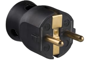 Legrand 050178 Enchufe con Cabezal Móvil Orientable, 3680 W, 230 V, Negro