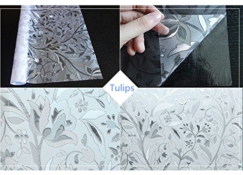 Coavas Fensterfolie Sichtschutzfolie Milchglasfolie Window Film 90x200cm - 5