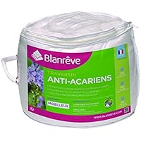 Blanrêve tracavd010090 – Travesaño antiácaros Pastel poliéster 90 x 20 cm), color blanco