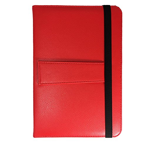 HUAWEI Mediapad M3 LTE Tablet 8.4 Zoll – Deutsche Qwertz Tastatur Tablet Tasche 8 Zoll mit Standfunktion – Deutsche Tastenbelegung – 8 Zoll Rot Tastatur - 3