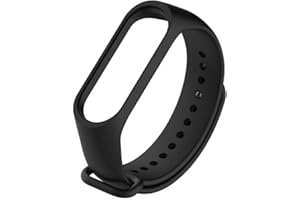 REY Pasek zamienny do XIAOMI MI BAND 5-6 - 7 - AMAZFIT BAND 5, regulowana bransoletka, kolor czarny