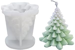 GOLDYIDA Stampo per Candele Albero di Natale 3D Candela in Silicone Stampi per Candele in Silicone 3D Stampo Candela Albero di Natale 3D Stampo per Candele Natalizie per Candele Fatte a Mano (B)