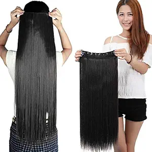 Pema Hair Extensions And Wigs Long Hair Smooth and Silky Straight Synthetic Hair Extensions for Women