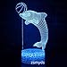Produktbild Delphin Bohrer Ring 3d Kleine Nacht Lampe Modellieren Visuelle Stere Usb Nachttischleuchten 3d Usb Led Kinder lampe