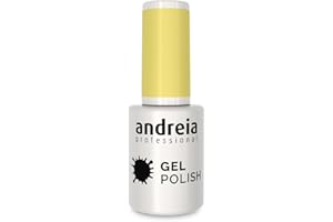 Andreia Pintauñas Semipermanentes – Esmalte Semipermanente Profesional para Uñas de Gel - Manicura con Brillo Intenso que Dura Hasta 4 Semanas - Color 202 Amarillo - Sombras de Naranja - 10,5 ml