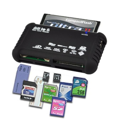 SODIAL(Wz.) All in 1 Hochgeschwindigkeitskartenleser USB Kartenlesegeraet fuer alle Digital Speicherkarten
