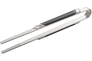 everdure by heston blumenthal Premiumpinzette mit Softgriff Größe M I Grillpinzette aus gebürstetem rostfreiem Stahl 1,8mm Materialstärke I Quantum Premium Zubehör zum Grillen