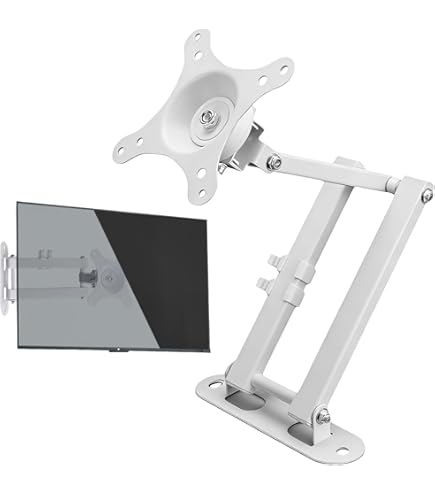 EWIGE Universal TV Monitor Wandhalterung für Show 15, verstellbare Halterung, schwenkbar und neigbar für 13-30 Zoll 100x100, 75x75mm Metall TV-Halterung
