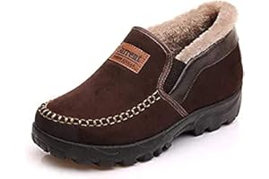 ASIFN Mocassins Pantoufles pour Hommes avec Mousse à Mémoire de Forme Confortable Loafers Fourrure Doublure Home Chaussures Intérieur Extérieur Bottines Hiver