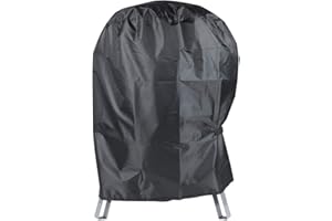 BBQ Cover, Round Waterproof Heavy Duty Barbecue Cover with 210D Oxford Fabric, Fits Sunlifer 20.5 inch Charcoal Smoker Grill Rip-Proof, UV & Water-Resistant (60x60x77CM)