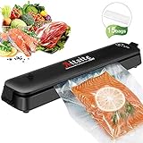 Machine Sous Vide, Aitsite Machine de Scellage Vacuum Sealer Appareils de Mise Sous Vide Machine de Cachetage pour la viande, les œufs, les Légumes, la Conservation des Fruits (Noir Neuf)