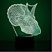 Produktbild Frühling neuer Dinosaurier 3D-Stereo-LED-Acryl sichtbares Licht Touch-Schalter / Fernbedienung Schalter Phantom Lampe Nachtlicht USB / Batterie mit einer kleinen Tischlampe 7 Farbe Hauptdekoration Lichter / 0.3KG / 3W ( Color : Touch switch )