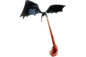 Furtryvl Dragon Flame Book Nook, Dragon Book Nook, 3D Flying Dragon Breathing Fire Bookends, Halloween Gothic Breathing Fire Dragon Bookshelf Decoration for Home