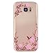 Produktbild KSHOP Schutzhülle Case Cover für Samsung Galaxy S7 edge Hülle Case TPU Silikon Crystal Taschen Schale schlank Durchsichtig kratzfeste stoßdämpfende - butterfly Garden