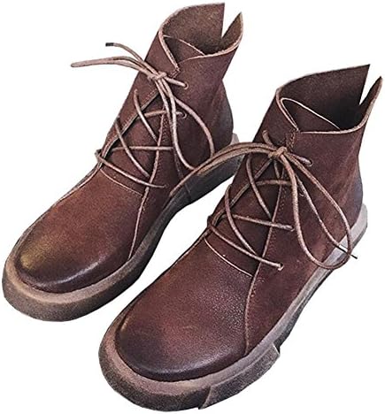 Martens Boots Fashion Women-Adult JK300320 Casual Flat Boots,GJDE , 38 , dark brown