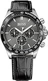 Boss Herren-Armbanduhr Chronograph Quarz Leder 1513177