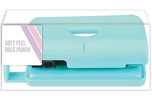 QUICKDRAW Pastel Colour Soft Feel Paper Hole Punch Office Stationery Supply (Pink)