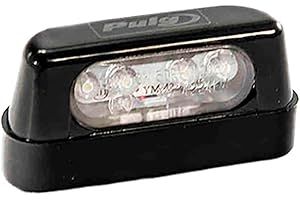 Puig 4646N Grupo de iluminación LED Portamatrícula MIG color Negro, producto homologado universal para motocicletas
