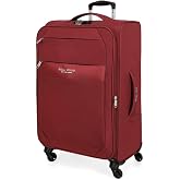 Roll Road Royce Medium Suitcase, Red, 4 Wheels, Polyester | Soft
