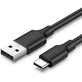 UGREEN 2.0 A USB-A &amp; USB-C, Şarj ve Data Kablosu, 25 Santimetre, Siyah, 60114