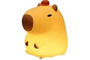 Auezona Lampka nocna dla dzieci, Capybara, silikonowa lampka nocna dla niemowląt z timerem, możliwość ściemniania, lampa dotykowa, ładowana przez USB, lampka nocna dla dzieci, ściemniana, prezent dla