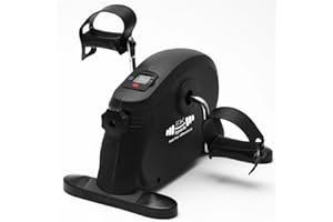 FK Sports Pedal Exerciser, Mini Exercise Bike with Digital Display, Pedal Sit Down Under Desk Bike for Leg Arm Foot, Small Cycle Equipment for Home