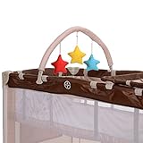 LCP Kids Kinder Reisebett höhenverstellbar Babylaufstall faltbar mit Wickelauflage - 4