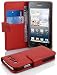 Produktbild Huawei G525 / G520 Hülle in ROT von Cadorabo - Handyhülle mit Kartenfach für Huawei G525 / G520 Case Cover Schutzhülle Etui Tasche Book Klapp Style in INFERNO ROT