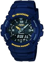 Casio  G-100-2BVMUR G-Shock Mens Watch Digital and Analogue with Navy Resin Strap
