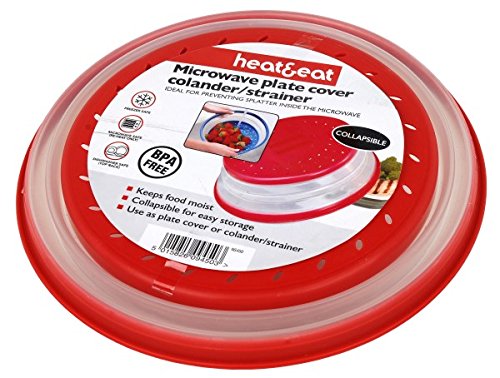 Heat & Eat Mikrowellen-Abdeckhaube,/Sieb/Sieb, Rot/Blau - 3