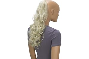 CAISHA by PRETTYSHOP 50cm Postizo Trenza Coleta Extensión De Cabello Ondulado Rubio Claro HC21-1