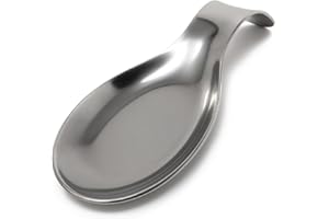MGE WORLD MGE - Reposacucharas de Cocina de Acero Inoxidable - Reposa Cucharas Cocina - Soporte Cucharas Cocina - Apoya Cucharas - Descanso para Utensilios - Posa Cucharas Cocina en Acero Inox