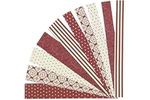 ‎CREATIV DISCOUNT CREATIV DISCOUNT® NEU Papierstreifen für Fröbelsterne, Rot/Weiß