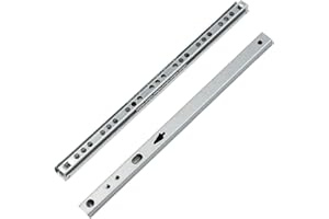 Zasvec Guias Cajones Carriles 2 piezas Rieles para Cajones 17 x 246mm Guías Telescopicas para Cajones con Rodamiento de Bolas Carriles para Cajones Correderas para Cajones Extracción Parcial