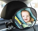 Baby Car Mirror - Highest Stability | Clamp Design | Quick Installation | 100% Shatterproof | Easily Adjustable | PREMIUM QUALITY
