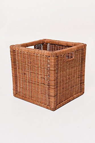 VIVANNO Regalkorb aus Rattan für Ikea Expedit und Kallax 32cm - 3